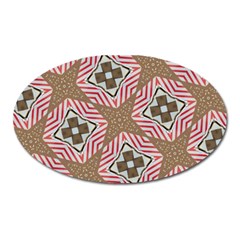 Pattern Texture Moroccan Print Oval Magnet by Celenk