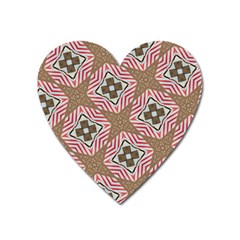 Pattern Texture Moroccan Print Heart Magnet by Celenk