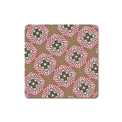 Pattern Texture Moroccan Print Square Magnet by Celenk