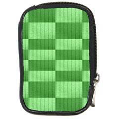 Wool Ribbed Texture Green Shades Compact Camera Cases by Celenk