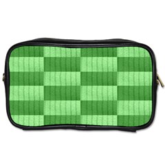 Wool Ribbed Texture Green Shades Toiletries Bags by Celenk