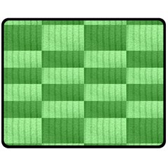 Wool Ribbed Texture Green Shades Fleece Blanket (medium)  by Celenk