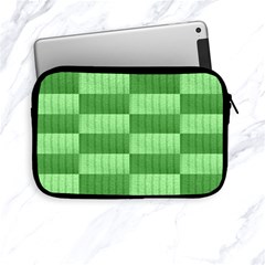 Wool Ribbed Texture Green Shades Apple Ipad Mini Zipper Cases by Celenk