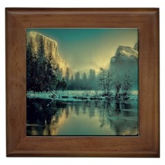 Yosemite Park Landscape Sunrise Framed Tiles