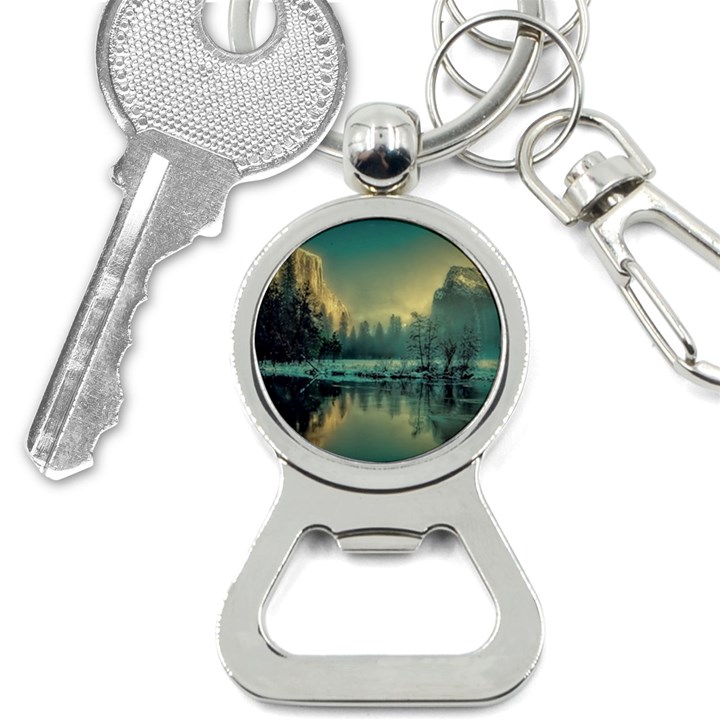 Yosemite Park Landscape Sunrise Button Necklaces