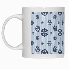 Snowflakes Winter Christmas Card White Mugs