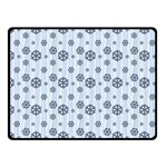 Snowflakes Winter Christmas Card Fleece Blanket (Small) 50 x40  Blanket Front