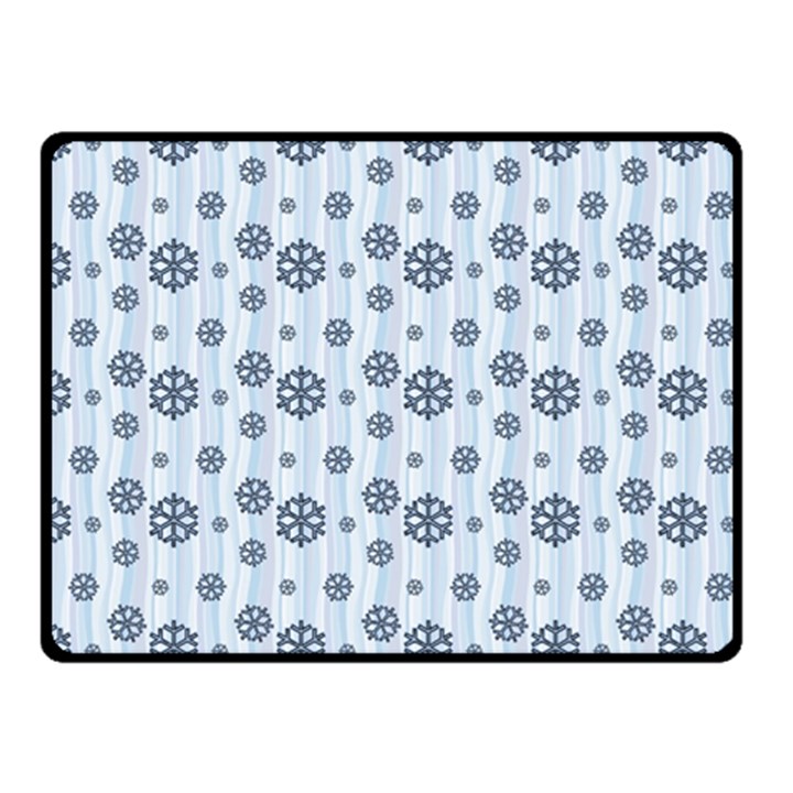 Snowflakes Winter Christmas Card Fleece Blanket (Small)