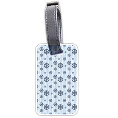 Snowflakes Winter Christmas Card Luggage Tags (one Side)  by Celenk