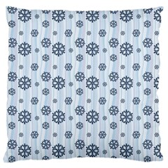 Snowflakes Winter Christmas Card Large Cushion Case (two Sides) by Celenk