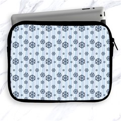 Snowflakes Winter Christmas Card Apple Ipad 2/3/4 Zipper Cases by Celenk