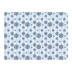 Snowflakes Winter Christmas Card Double Sided Flano Blanket (mini)  by Celenk