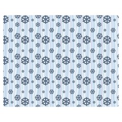 Snowflakes Winter Christmas Card Double Sided Flano Blanket (medium)  by Celenk