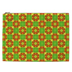 Pattern Texture Christmas Colors Cosmetic Bag (xxl)  by Celenk