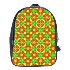 Pattern Texture Christmas Colors School Bag (xl)