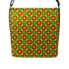 Pattern Texture Christmas Colors Flap Messenger Bag (l) 