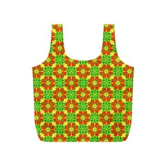 Pattern Texture Christmas Colors Full Print Recycle Bags (s)  by Celenk