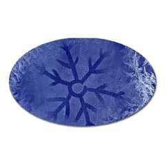 Winter Hardest Frost Cold Oval Magnet by Celenk