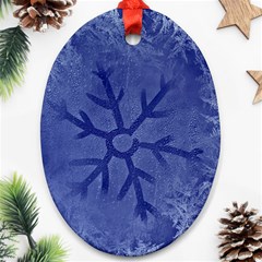 Winter Hardest Frost Cold Oval Ornament (two Sides) by Celenk