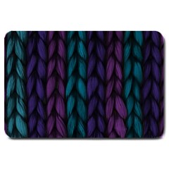 Background Weave Plait Blue Purple Large Doormat  by Celenk