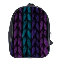 Background Weave Plait Blue Purple School Bag (large) by Celenk