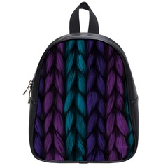 Background Weave Plait Blue Purple School Bag (small) by Celenk