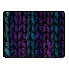 Background Weave Plait Blue Purple Double Sided Fleece Blanket (small) 