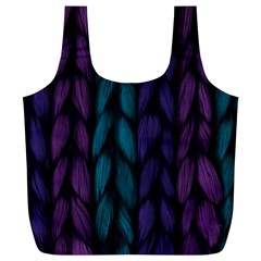 Background Weave Plait Blue Purple Full Print Recycle Bags (l) 