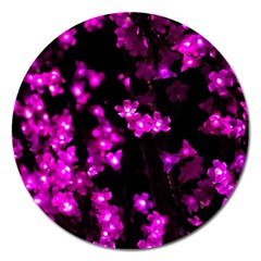 Abstract Background Purple Bright Magnet 5  (round) by Celenk