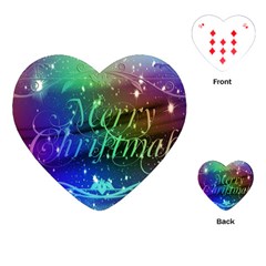 Christmas Greeting Card Frame Playing Cards (heart)  by Celenk