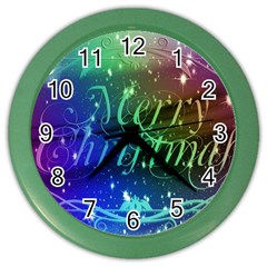 Christmas Greeting Card Frame Color Wall Clocks by Celenk