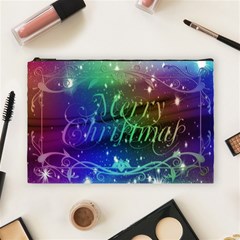 Christmas Greeting Card Frame Cosmetic Bag (large)  by Celenk