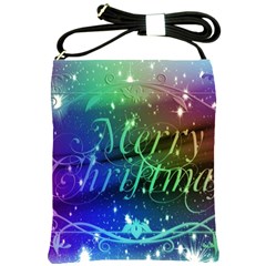 Christmas Greeting Card Frame Shoulder Sling Bags by Celenk