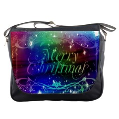 Christmas Greeting Card Frame Messenger Bags by Celenk