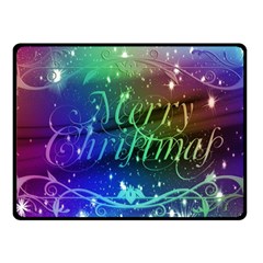 Christmas Greeting Card Frame Double Sided Fleece Blanket (small) 