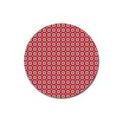 Christmas Wrapping Paper Magnet 3  (round) by Celenk