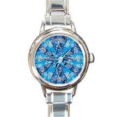 Christmas Background Wallpaper Round Italian Charm Watch by Celenk