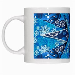 Christmas Background Wallpaper White Mugs by Celenk