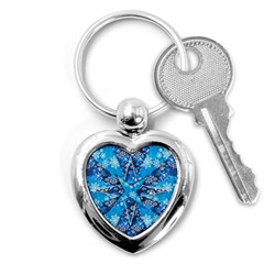 Christmas Background Wallpaper Key Chains (heart)  by Celenk