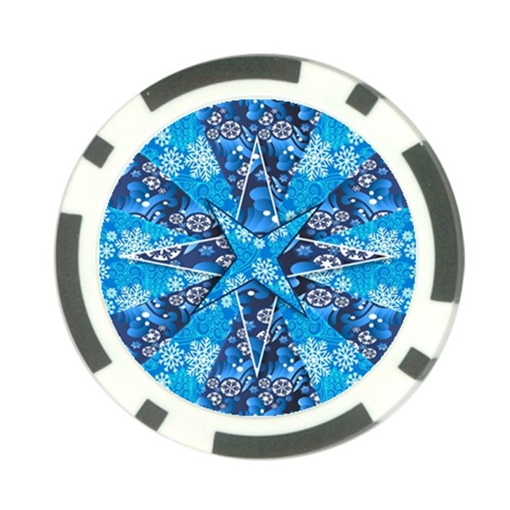 Christmas Background Wallpaper Poker Chip Card Guard (10 pack)