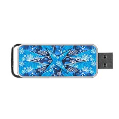 Christmas Background Wallpaper Portable Usb Flash (two Sides) by Celenk