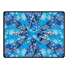 Christmas Background Wallpaper Double Sided Fleece Blanket (small) 