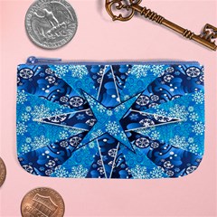 Christmas Background Wallpaper Large Coin Purse by Celenk