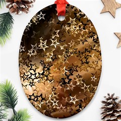 Star Sky Graphic Night Background Oval Ornament (two Sides) by Celenk