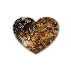 Star Sky Graphic Night Background Rubber Coaster (heart)  by Celenk