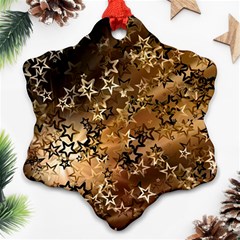 Star Sky Graphic Night Background Snowflake Ornament (two Sides) by Celenk