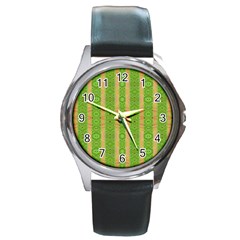 Seamless Tileable Pattern Design Round Metal Watch by Celenk