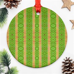 Seamless Tileable Pattern Design Round Ornament (two Sides) by Celenk