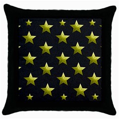 Stars Backgrounds Patterns Shapes Throw Pillow Case (black) by Celenk