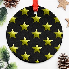 Stars Backgrounds Patterns Shapes Round Ornament (two Sides) by Celenk